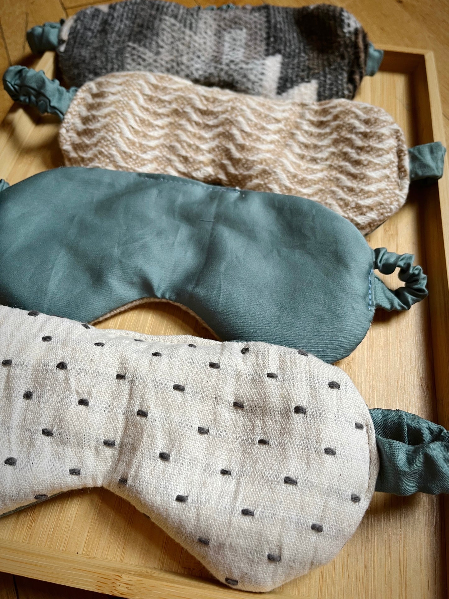 Schlafmaske, Augenmaske mit Lavendel-Dinkel-Füllung