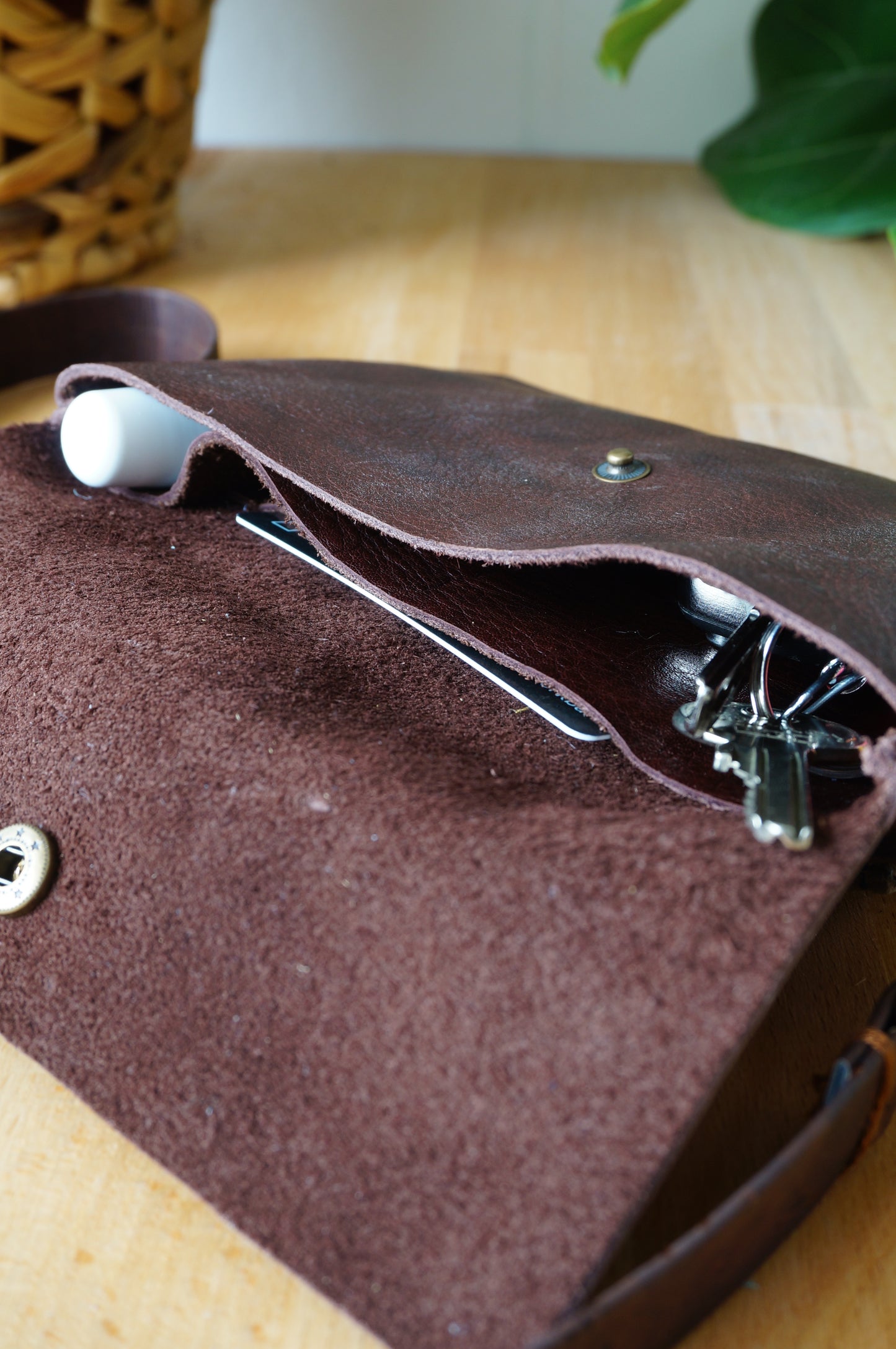 Bauchtasche, Brusttasche, Umhängetasche aus Leder