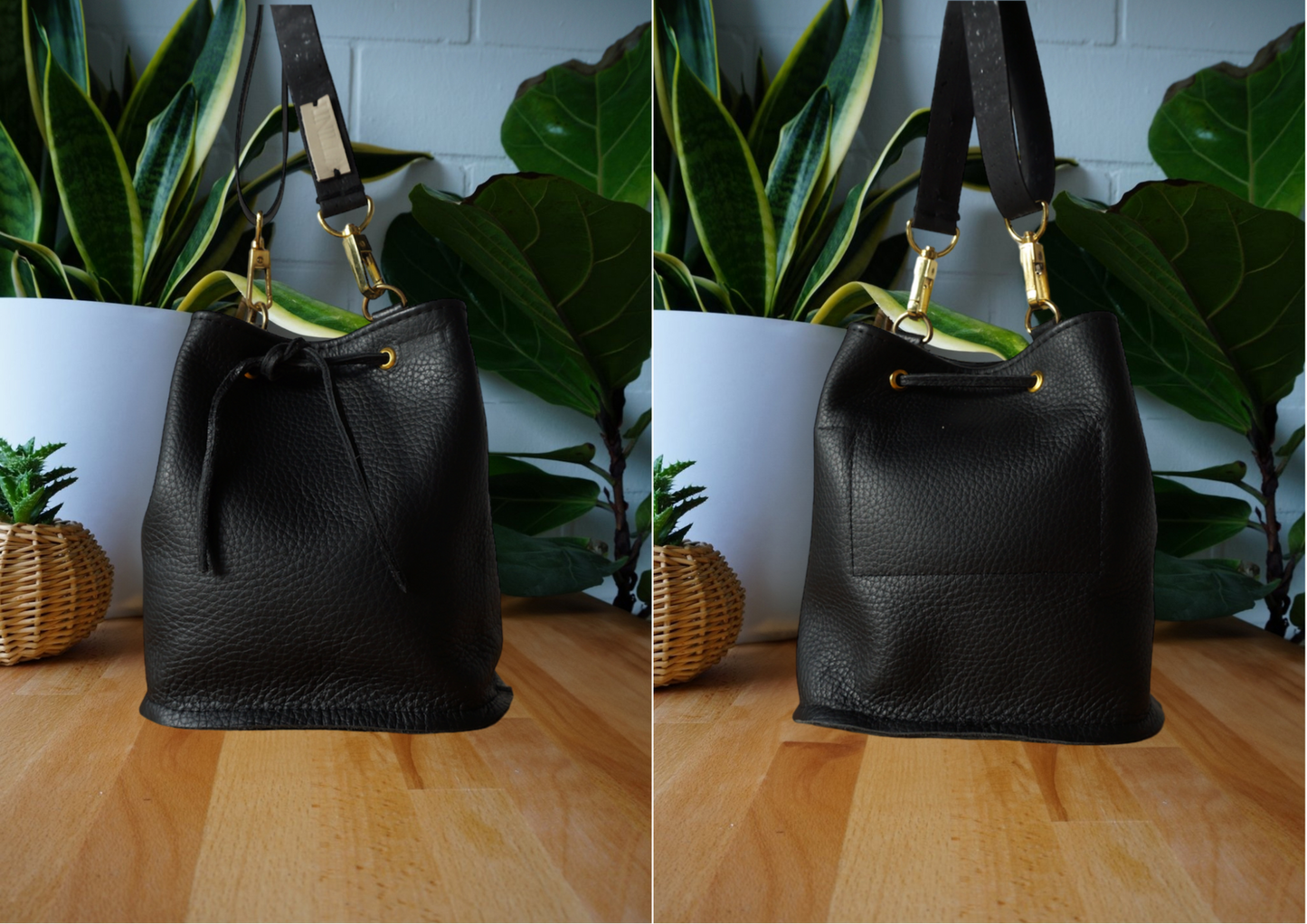 Bucket Bag Beuteltasche Umhängetasche aus Leder