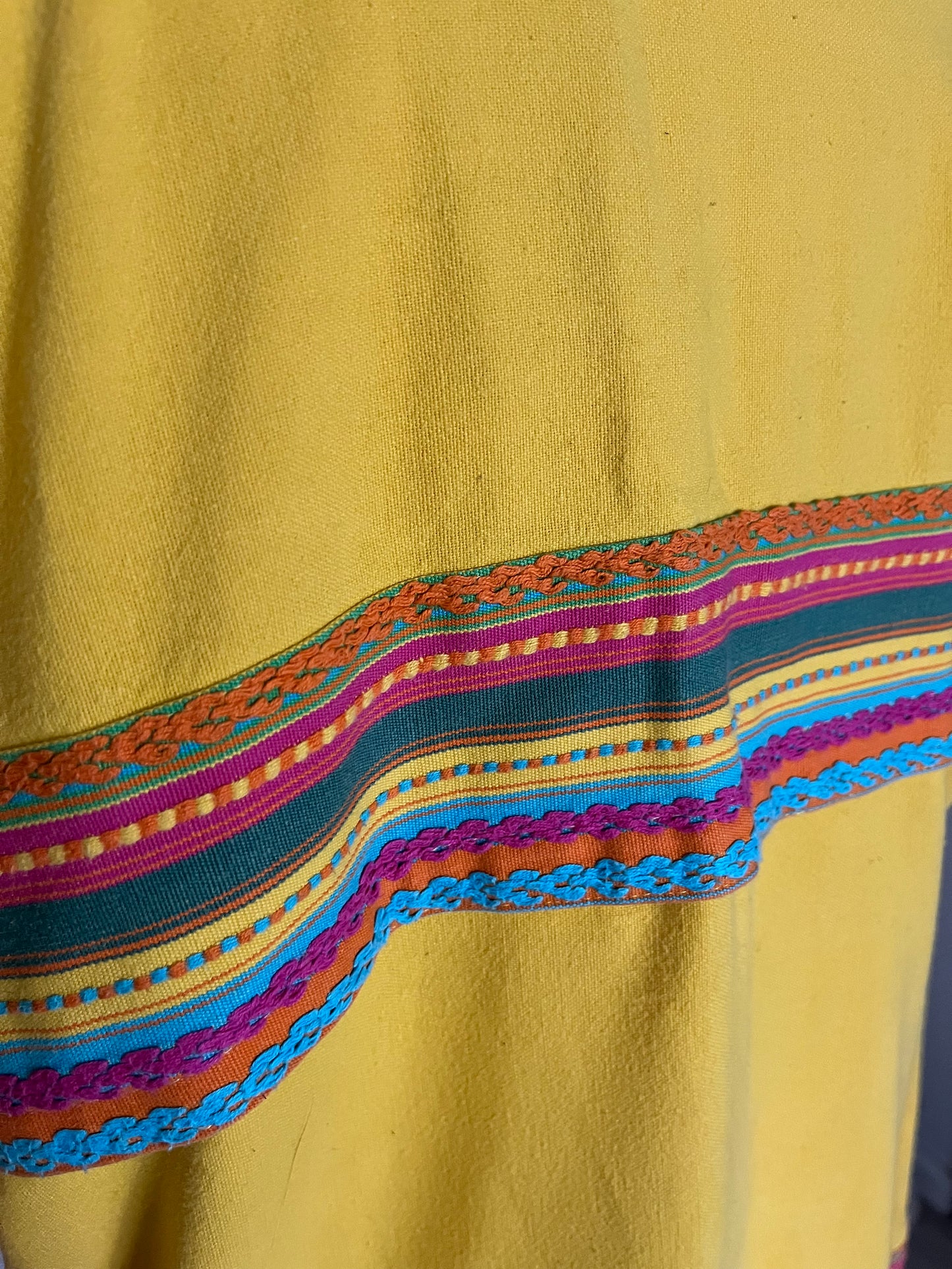 midi Kimono, gelb, Vintage, Boho Kimono, Loungewear, Unikat