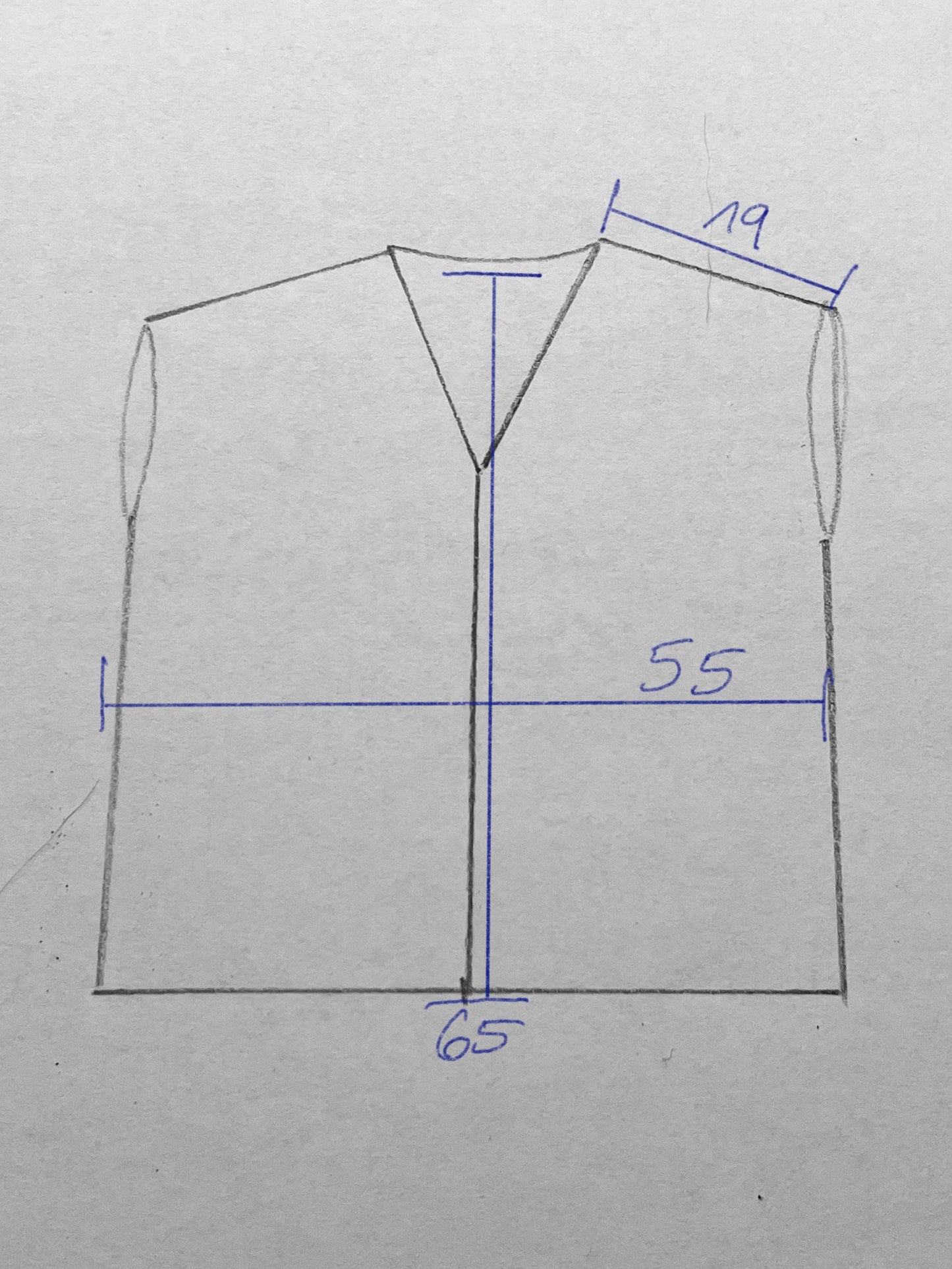 Breite Weste, blau weiß Blumenmuster, S-L, Unikat