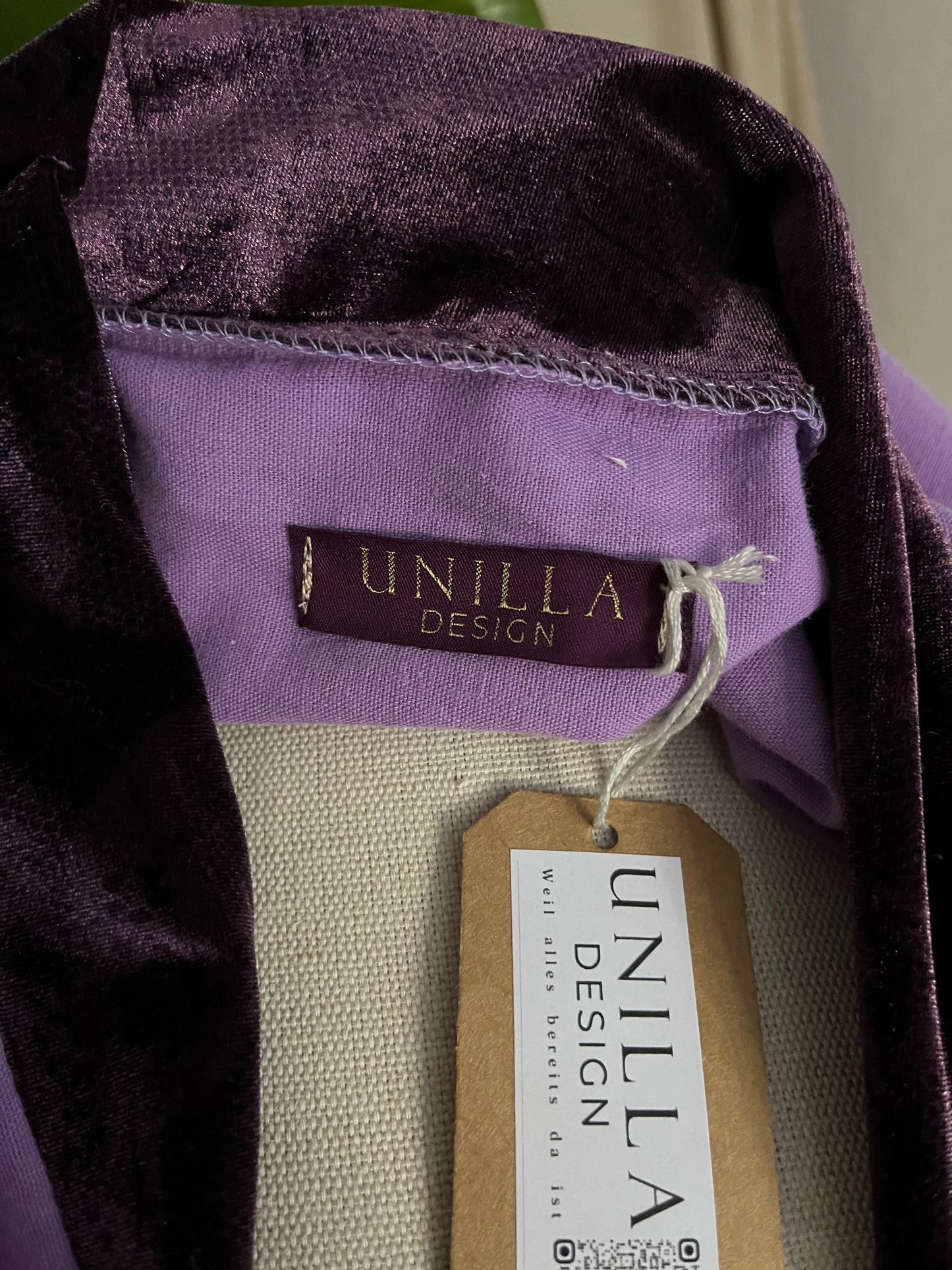 Midi Kimono, midi Cardigan Lila, Samt, Unikat