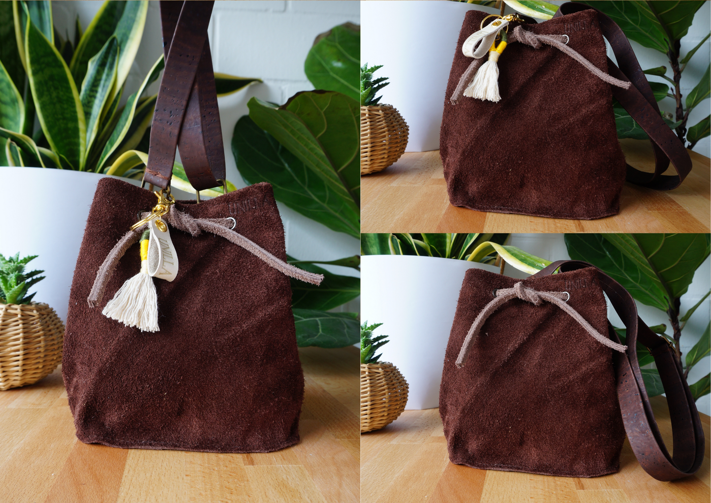 Bucket Bag Beuteltasche Umhängetasche aus Leder