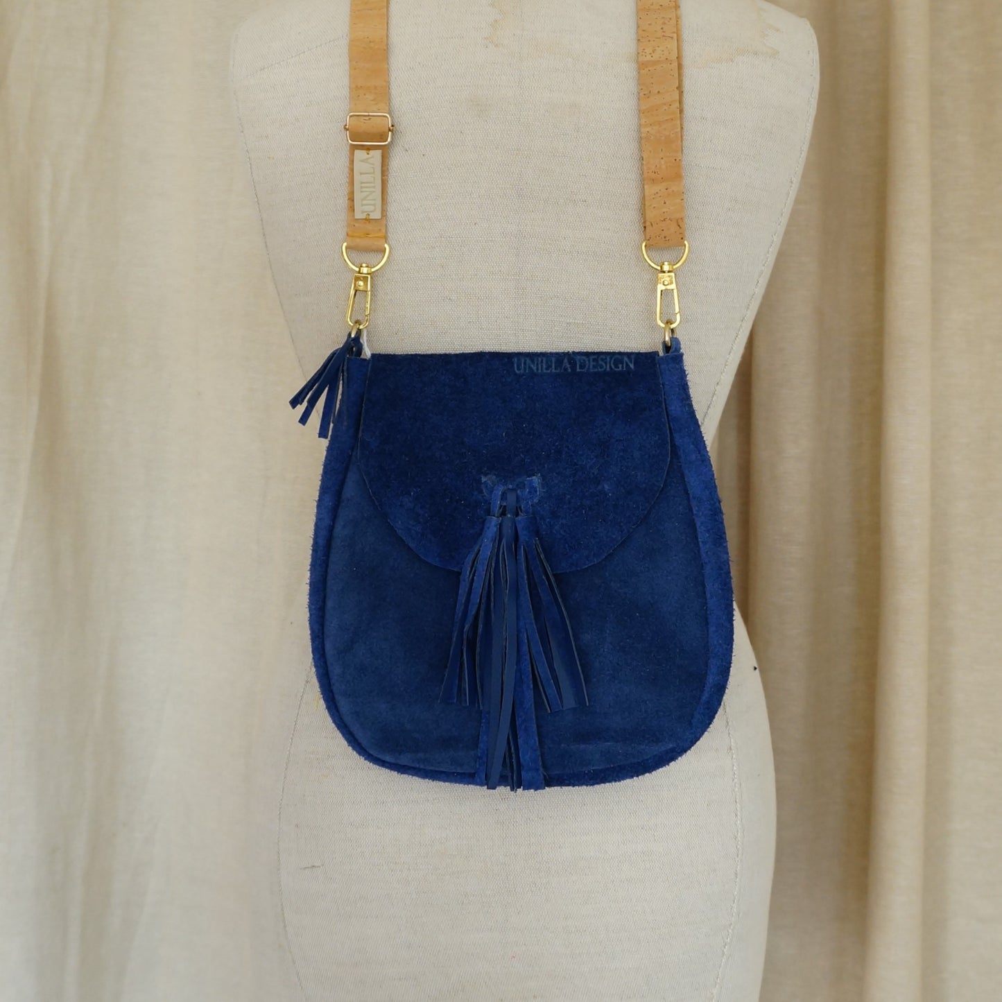 Große Saddle Bag aus Leder mit Fransen | Limited Edition