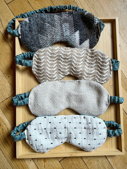 Schlafmaske, Augenmaske mit Lavendel-Dinkel-Füllung