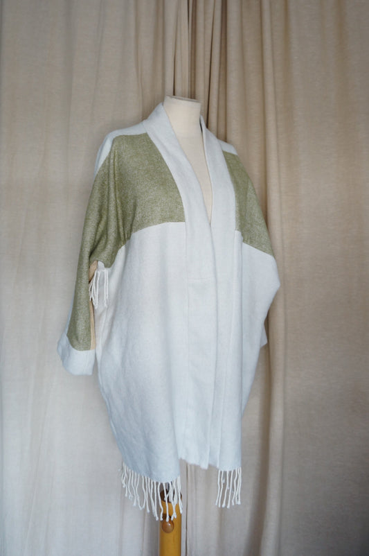 Retro Kimono – Grün & Blau | Unikat