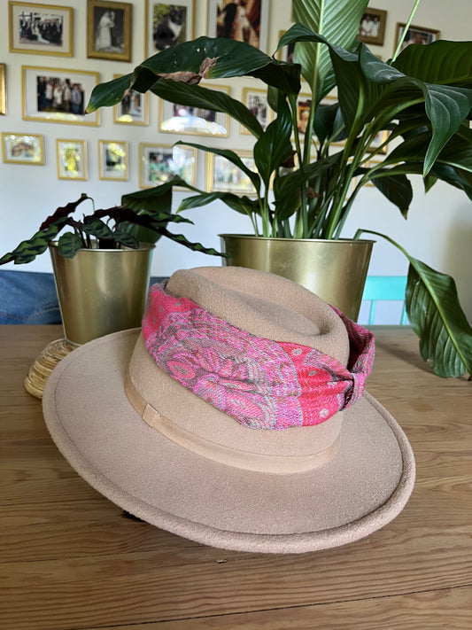 Stirnband aus Upcycling-Schal – Kaschmir & Seide Mix | Unikat