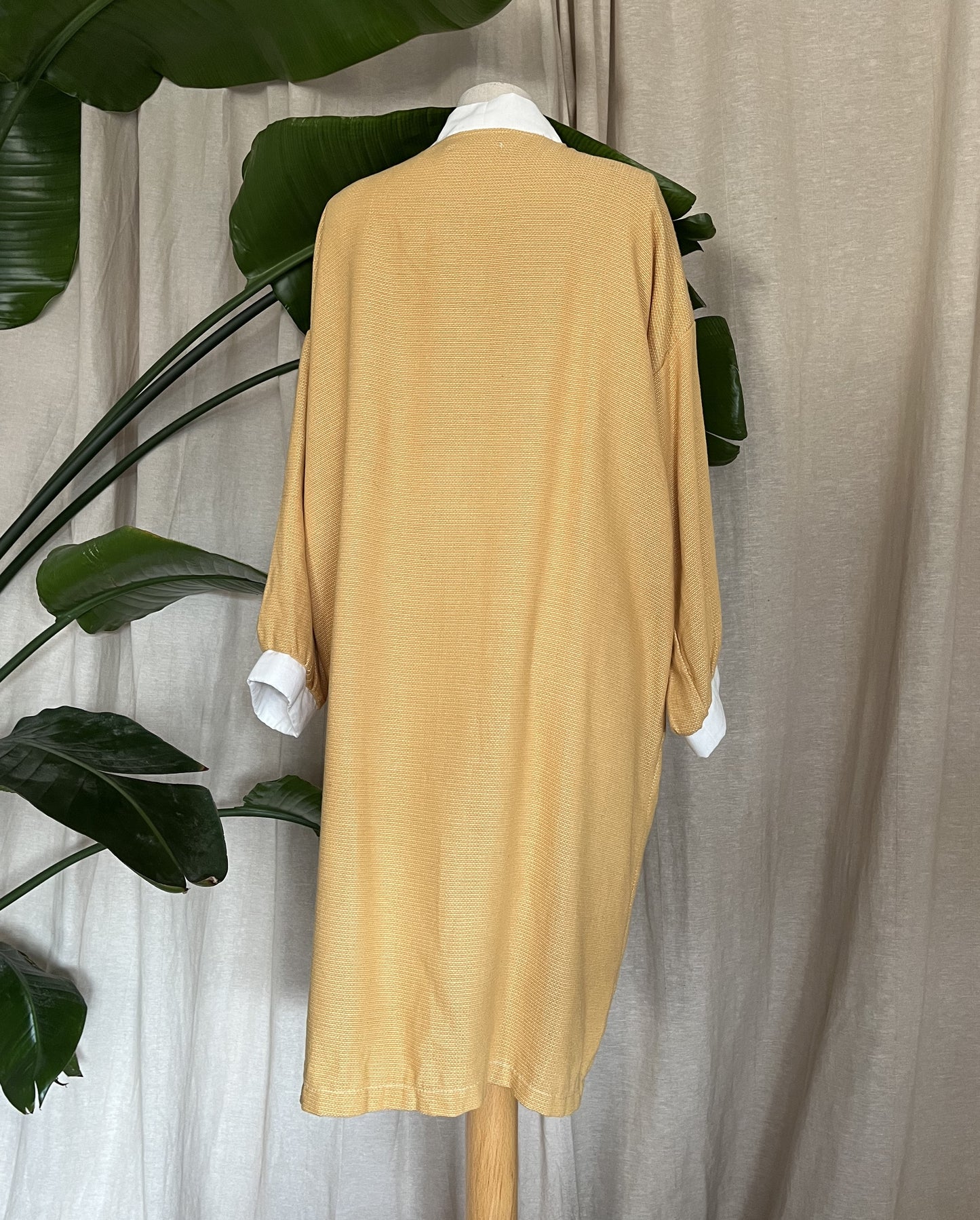 midi Kimono, midi Cardigan gelb, Unikat